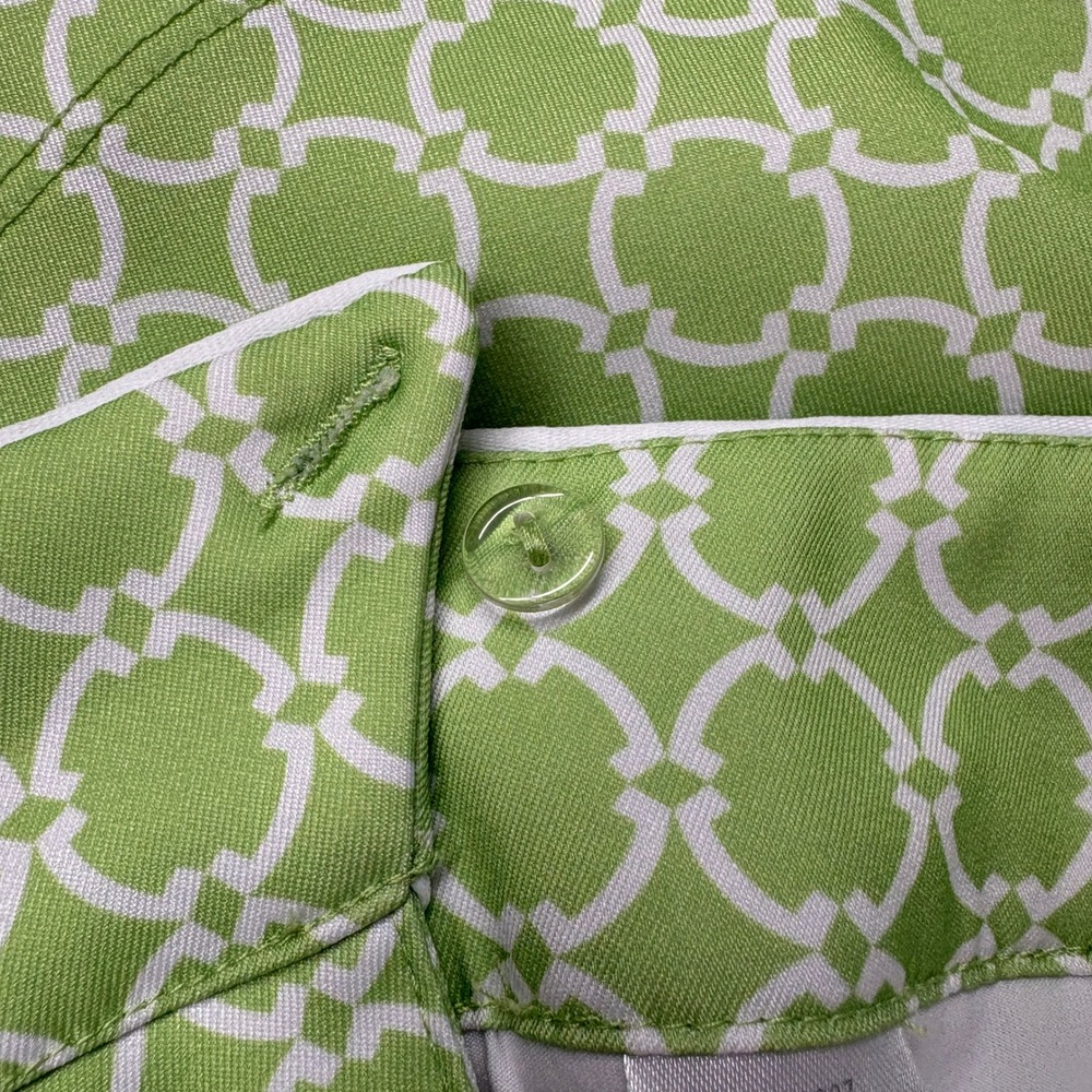 Tail Women Golf Skort 16 Green White Geometric Trellis Activewear Skirt Shorts - Picture 9 of 14